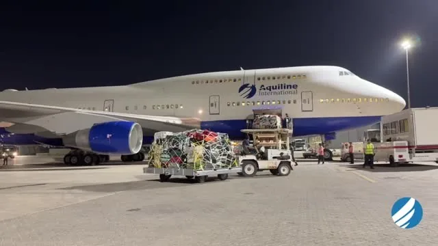 B747-400 humanitarian cargo charter flight for Gaza